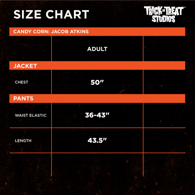 Costume Size Chart