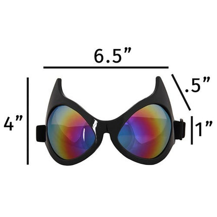 Rainbow Cat Eye Goggles- measurements