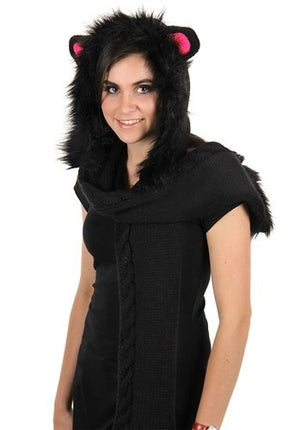 Cat Knit Hood- worn by model