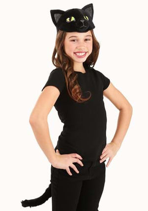 Cat Plush Headband & Tail Kit- worn by girl model