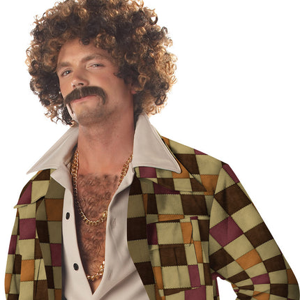 DISCO DIRT BAG WIG & MUSTACHE
