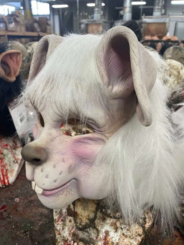 Cheeks the Bunny Mask- left angled view