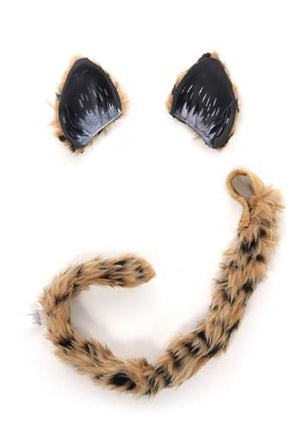 Cheetah Ears & Tail Set- both ears and tail