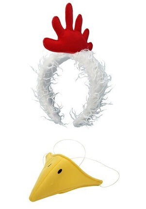 Chicken Plush Headband & Beak Kit