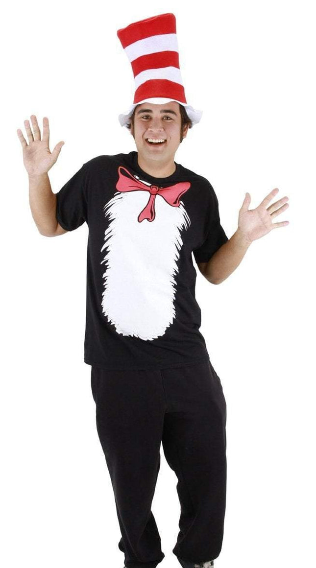 Cat In The Hat Adult T-shirt and Hat Size Small