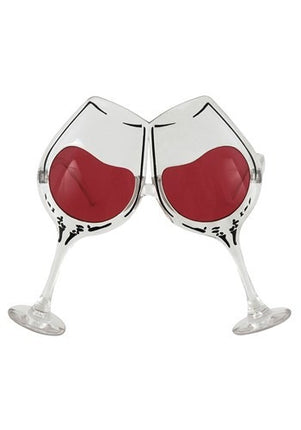 Wine Glasses Clear/Rose- front view