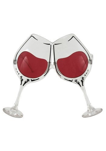 Wine Glasses Clear/Rose- front view