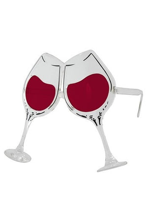Wine Glasses Clear/Rose- side view