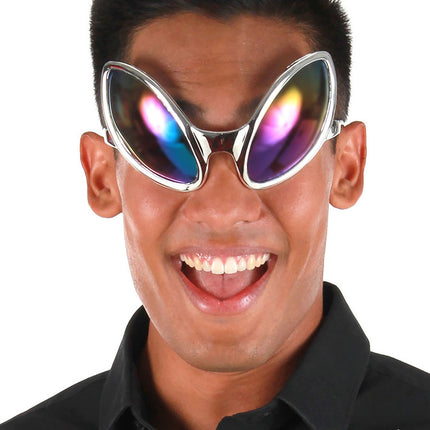 Rainbow Tint Close Encounter Glasses- worn by model