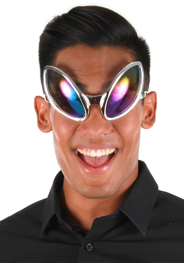 Rainbow Tint Close Encounter Glasses- worn by model