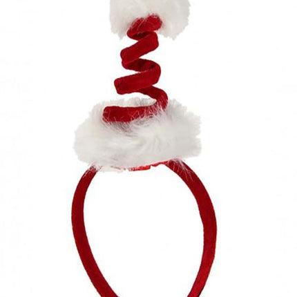 Cocktail Springy Santa Headband- front view