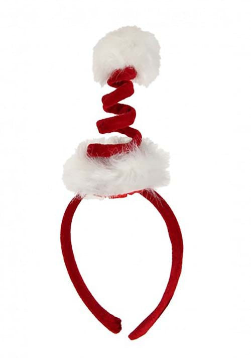 Cocktail Springy Santa Headband- front view