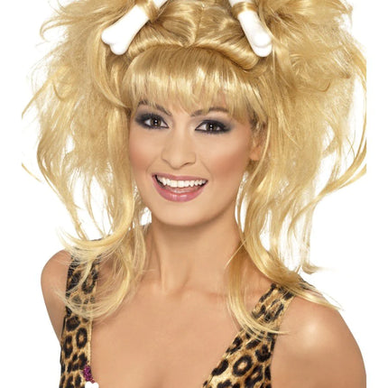 Blonde Crazy Cavegirl Bunches Wig