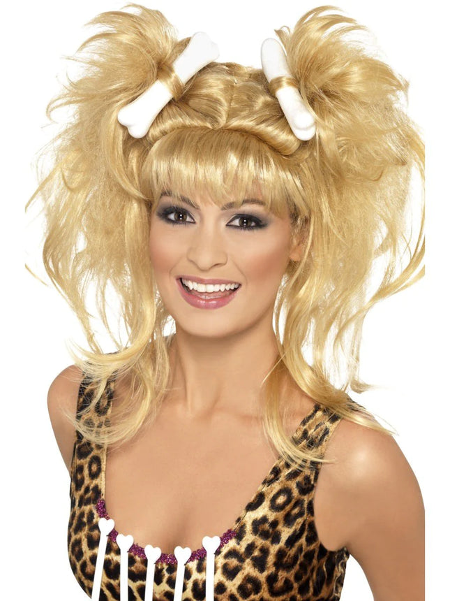Blonde Crazy Cavegirl Bunches Wig