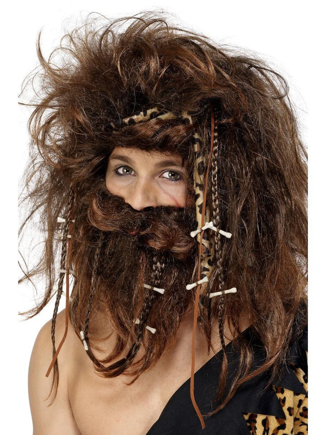 Crazy Caveman Wig Set