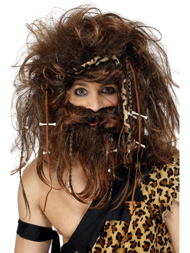 Crazy Caveman Wig Set