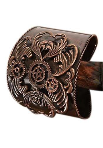 Steampunk Cuff Antique Copper- front view white background