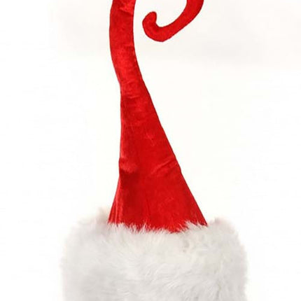 Curly Q Santa Plush Hat- front view