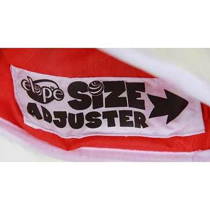 Curly Q Santa Plush Hat- inside size adjuster