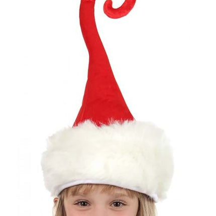 Curly Q Santa Plush Hat- worn by child model