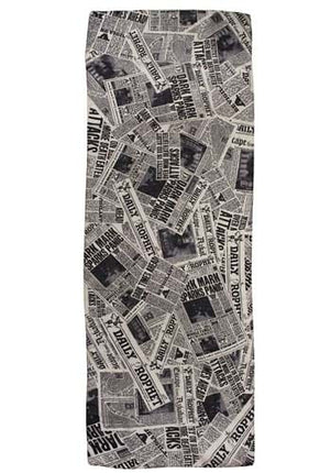 Harry Potter- Daily Prophet Newspaper Print Lightweight Scarf- laid out flat