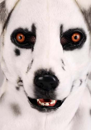 Dalmatian Mouth Mover Mask- face up close