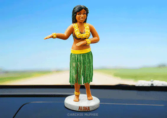 Dashboard Hula Girl- on dashboard
