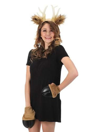 Deer Costume Front Hooves- worn by female model in full costume