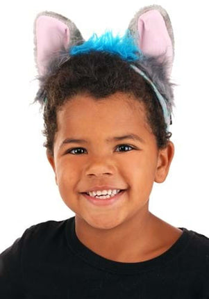 Alice in Wonderland- Deluxe Cheshire Cat Ears & Tail Kit- worn by child model close up