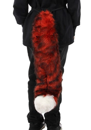 Deluxe Oversized Plush Fox Tail- worn by model back view