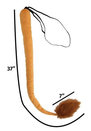Deluxe Lion Plush Tail- measurements