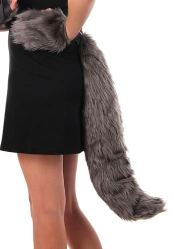 Oversized Deluxe Wolf Tail- worn by model side view