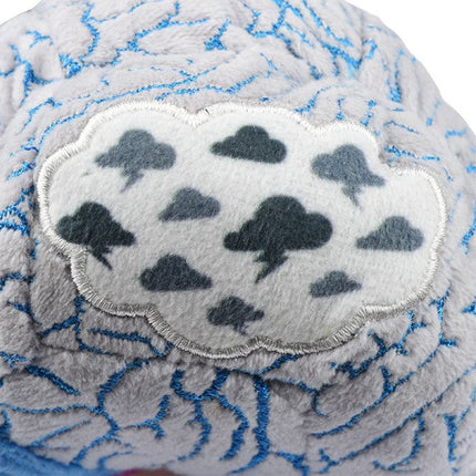 depression brain plushie close up of cloud on brain