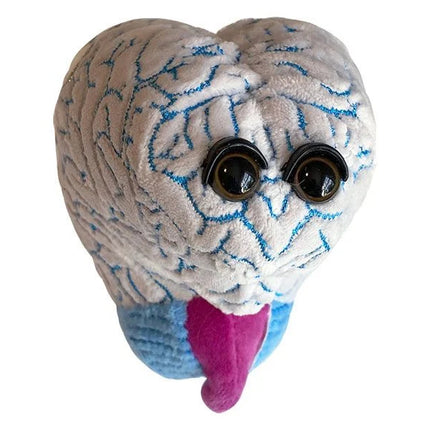 depression brain plushie view of face