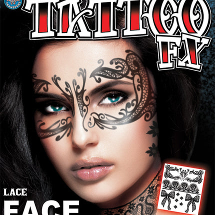 LACE FACE TATTOO