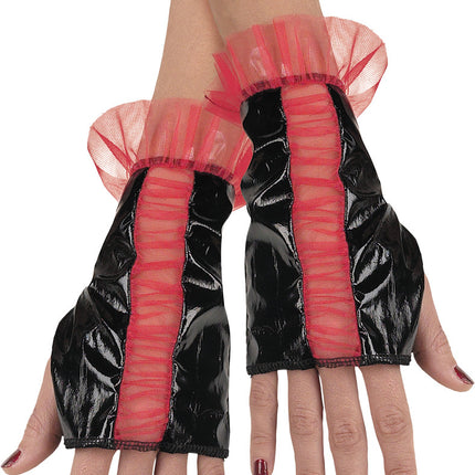 GLOVETTES RD BK RUCHED ADULT