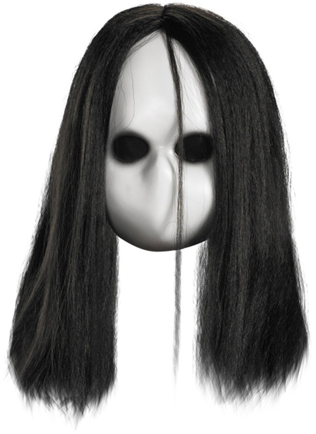 Blank Black Eyes Doll Mask- with wig