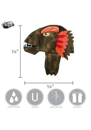 Dilophosaurus Sprazy Toy Hat- measurements