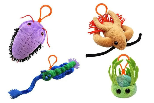 Dino Creatures Keychains- Trilobite, Marrella, Opabinia and Wiwaxia