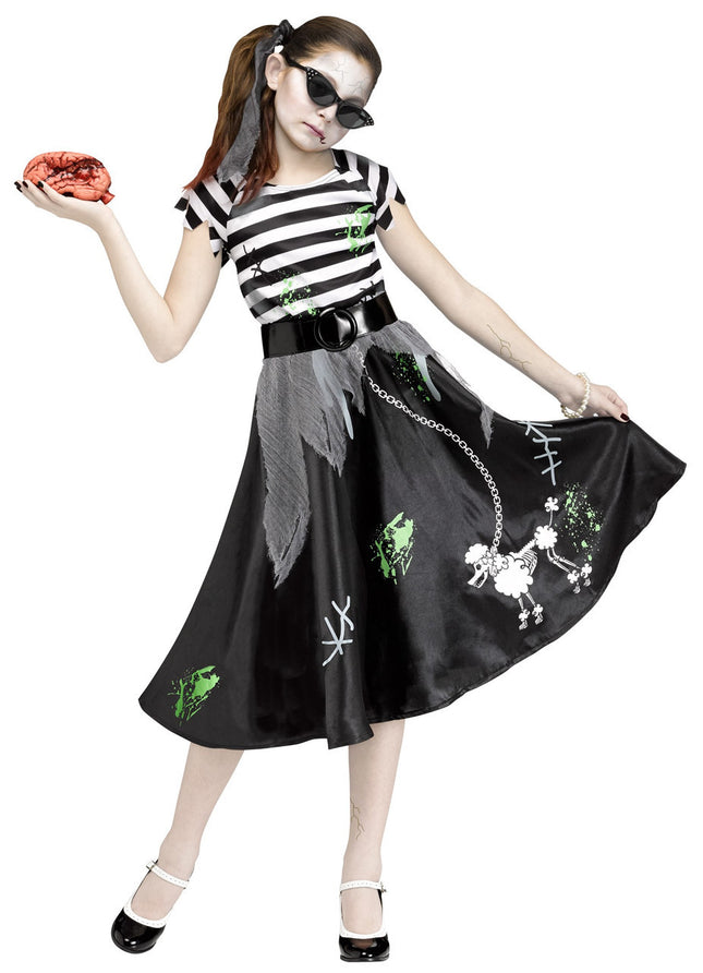 '50s Zombie Sock Hop Child Costume- front view
