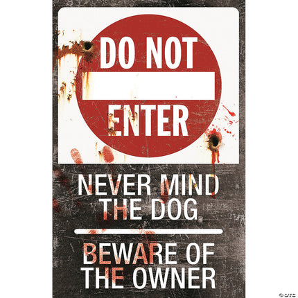 Metal Do Not Enter Sign