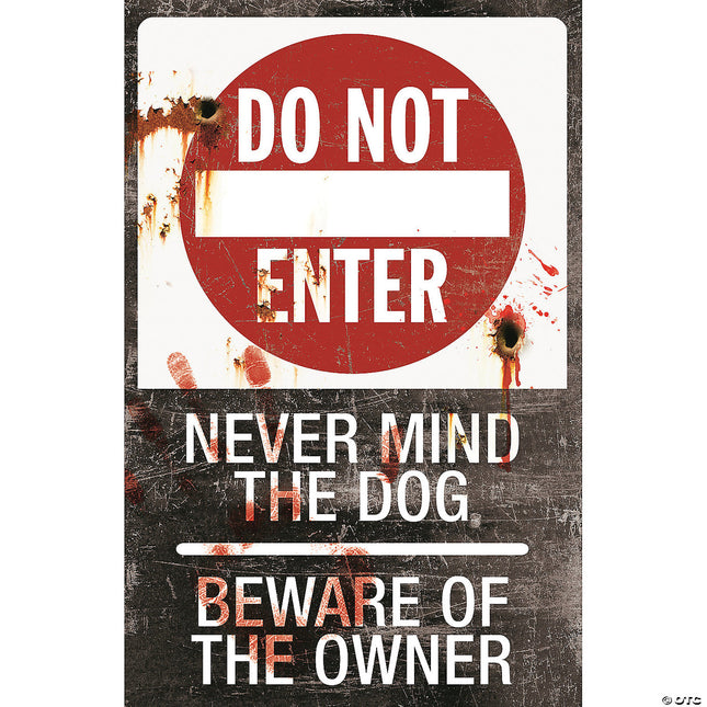 Metal Do Not Enter Sign