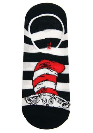 Dr. Seuss- No Show Socks Set- cat in the hat socks