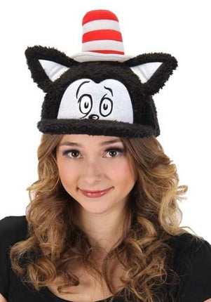 Dr. Seuss The Cat in the Hat Fuzzy Cap- worn by female model