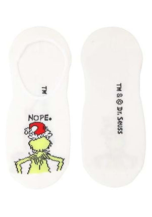 Dr. Seuss- The Grinch No Show Socks Set- white pair #1