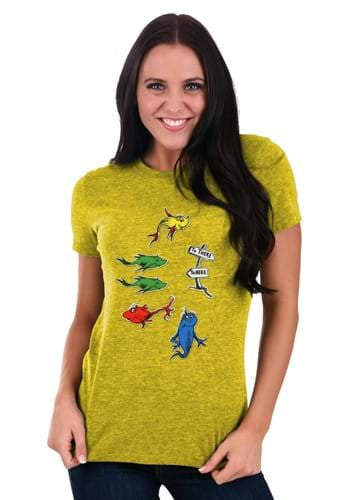 Dr. Seuss- One Fish Two Fish Patch Set- worn by adult model on shirt