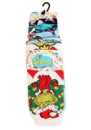 Dr. Seuss- Patterned Crew Sock Set- in packaging