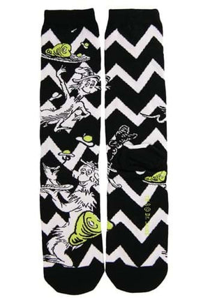 Dr. Seuss- Patterned Crew Sock Set- green eggs and ham pair