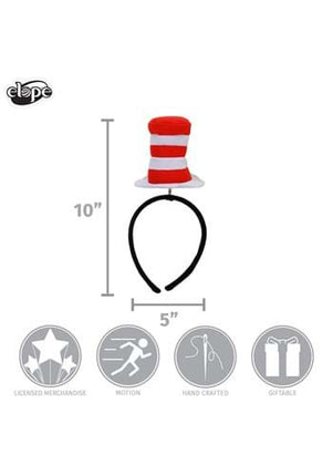 Dr. Seuss- The Cat in The Hat Springy Headband- measurements