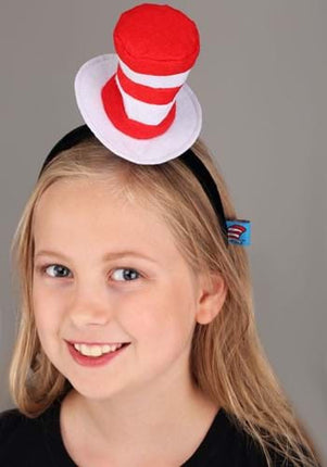 Dr. Seuss- The Cat in The Hat Springy Headband- worn by child model angled view